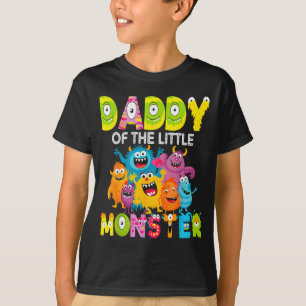 Daddy Of The Little Monster 1st Birthday Boy Party T-Shirt