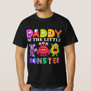 Daddy Of The Little Monster Birthday Party Family T-Shirt