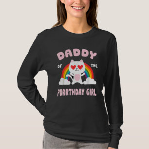 Daddy Of The Purrthday Little Lassie Kitten Girl T-Shirt