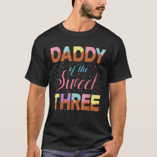 Daddy Of The Sweet Three 3rd Birthday Girl Ice Cre T-Shirt