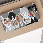 Daddy or 5 Letter Name Honeycomb Photo Collage iPhone 11 Pro Max Case<br><div class="desc">Photo iPhone case, personalised with 5 of your favourite photos and printed with a 5 letter name, such as DADDY. The design features a honeycomb photo collage in a monochrome colour palette of black white and grey. For alternative colours and different length names, please browse my store in the Honeycomb...</div>