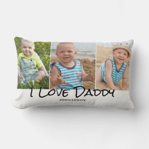 Daddy Photo Collage Father's Day Lumbar Cushion
