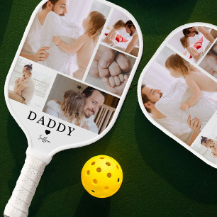 Daddy   Photo Collage Pickleball Paddle