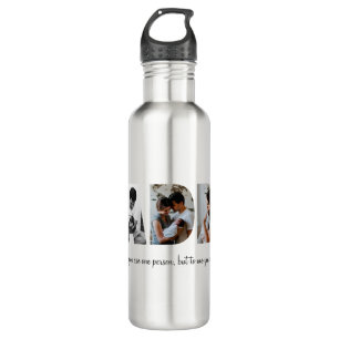 Daddy Photo Collage Water Bottle for Father's day