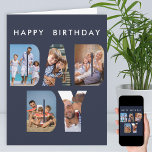DADDY Photo Letter Cutout Birthday Card<br><div class="desc">DADDY photo Birthday Card, personalised with 5 of your favourite photos and your custom message inside. The card has a photo letter cutout design and the photo template will create this for you automatically. If you do have any problems with your pictures displaying nicely, try uploading them in portrait format....</div>