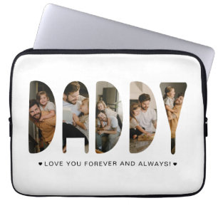DADDY Photo Letters Father's Day Laptop Sleeve