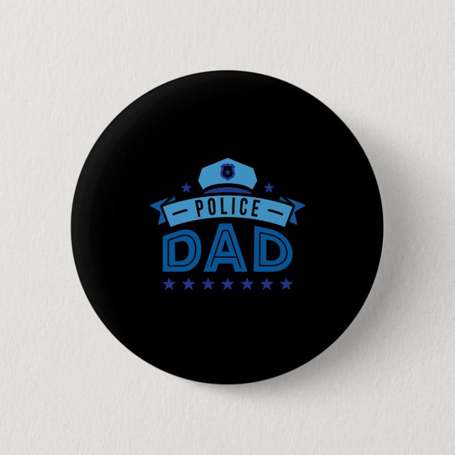 Daddy Policeman 6 Cm Round Badge (Front)