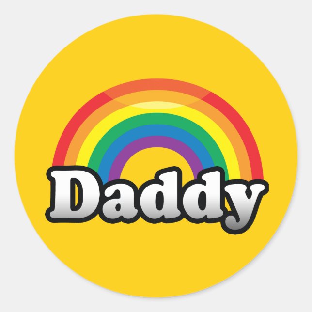 DADDY PRIDE CLASSIC ROUND STICKER (Front)