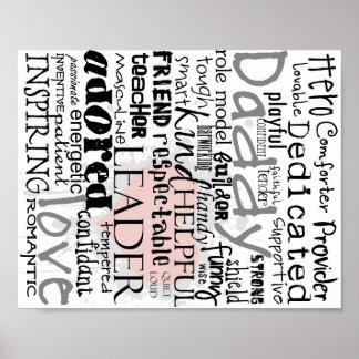 Daddy Printable Grey on Poster