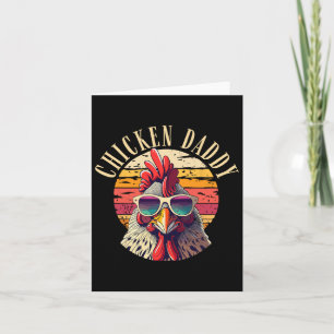 Daddy Retro Vintage 70s Chicken Dad Fathers Day Me Card