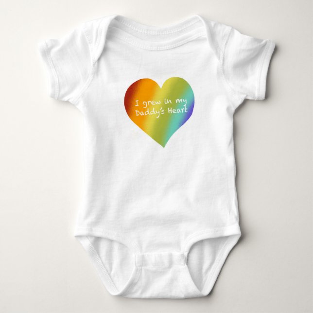Daddy’s heart  baby bodysuit (Front)