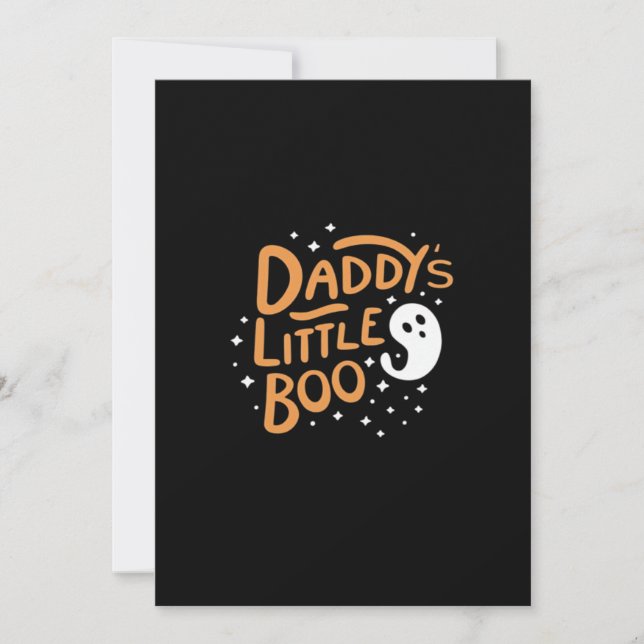 Daddy’s Little Boo, Happy Halloween Holiday Card (Front)
