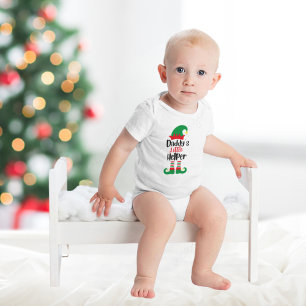 Daddy’s Little Helper Christmas Elf Baby Bodysuit