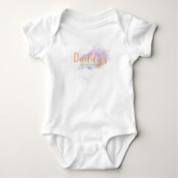 Daddy’s little warrior angel baby bodysuit 
