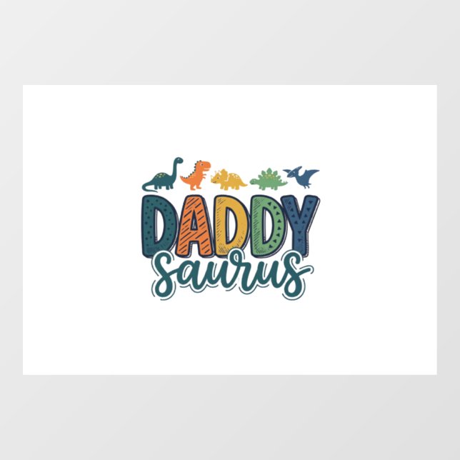Daddy Saurus Cute Dinosaur Dad Vector Design_1 (Sheet)