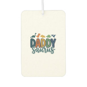 Daddy Saurus Cute Dinosaur Dad Vector Design_1 Car Air Freshener