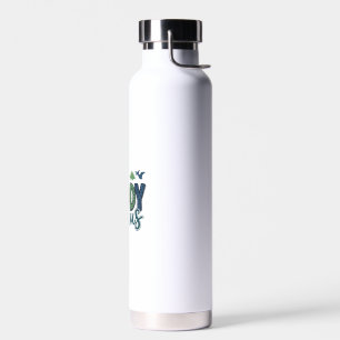 Daddy Saurus Cute Dinosaur Dad Vector Design_1 Water Bottle