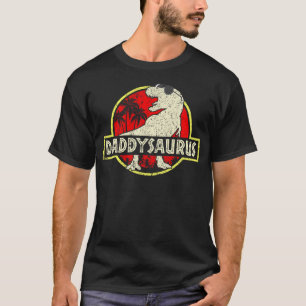 Daddy Saurus Dinosaur Daddysaurus T Rex Family Mat T-Shirt