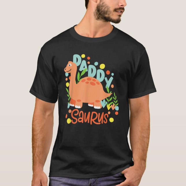Daddy Saurus Rex Dinosaur Kids  T-Shirt (Front)