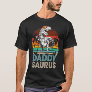 Daddy Saurus Rex Dinosaur Matching Family Retro Vi T-Shirt