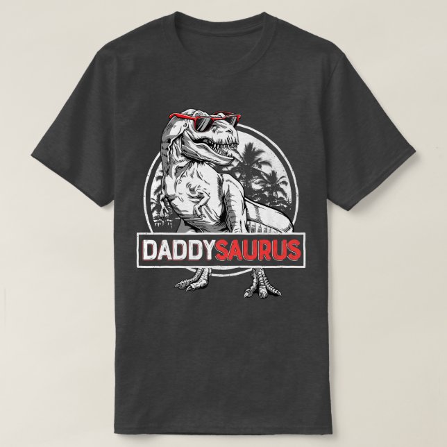 Daddy Saurus T re Dinosaur Men Father's Day Family T-Shirt (Design Front)