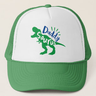 Daddy Saurus T-Rex Silhouette Trucker Hat