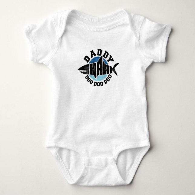 Daddy Shark Baby Bodysuit (Front)