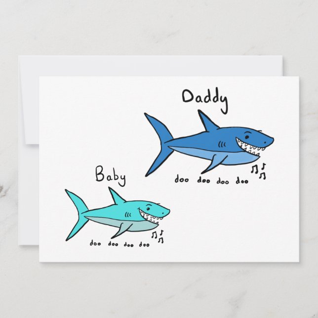 Daddy Shark & Baby Shark Father's Day Card (Front)