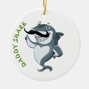 Daddy Shark Ceramic Ornament