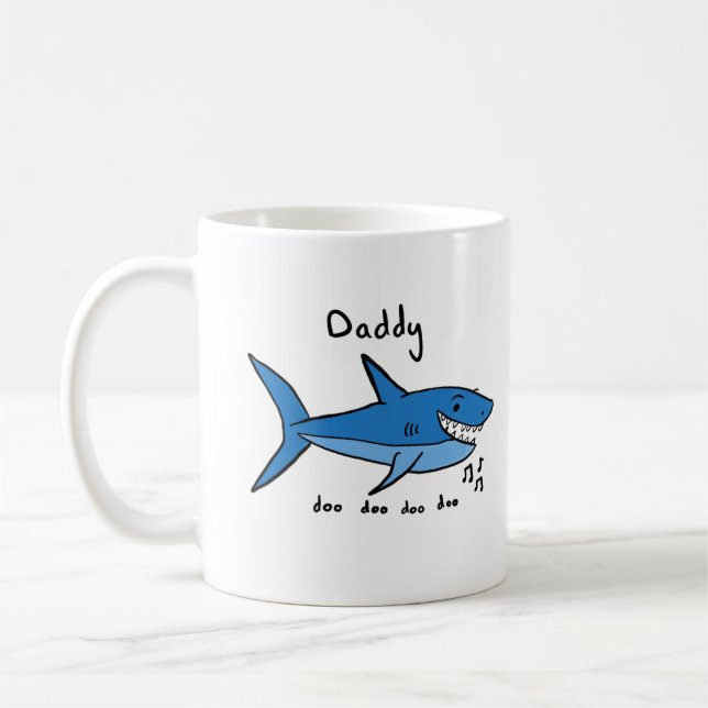 Daddy Shark Doo Doo Doo Coffee Mug (Left)