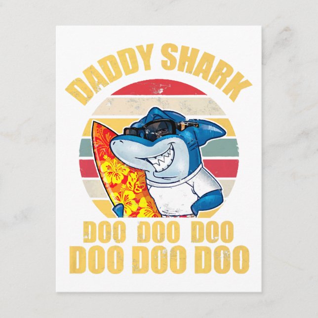 Daddy Shark Doo Doo Doo Fathers Day 2024 Enclosure Card (Front)