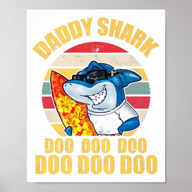 Daddy Shark Doo Doo Doo Fathers Day 2024 Poster (Front)
