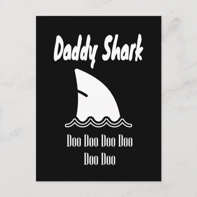 Daddy Shark Doo Doo Trendy Cute Song Postcard (Front)