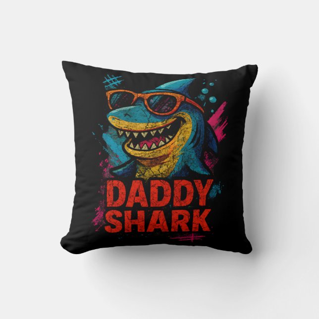 Daddy Shark Father's Day Gifts Cushion (Front)