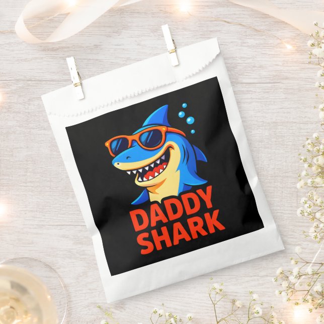 Daddy Shark Father's Day Gifts Favour Bag (Clipped)
