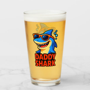 Daddy Shark Father's Day Gifts Glass
