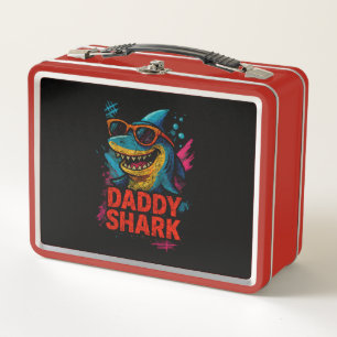 Daddy Shark Father's Day Gifts Metal Lunch Box