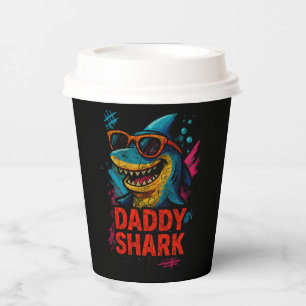 Daddy Shark Father's Day Gifts Paper Cups