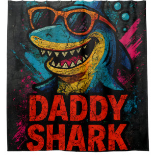 Daddy Shark Father's Day Gifts Shower Curtain