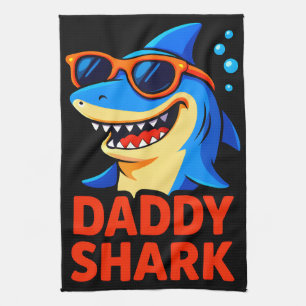 Daddy Shark Father's Day Gifts Tea Towel