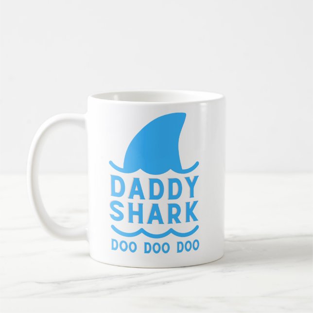 Daddy Shark, Funny Daddy Shark Doo Doo Doo, Coffee Mug (Left)