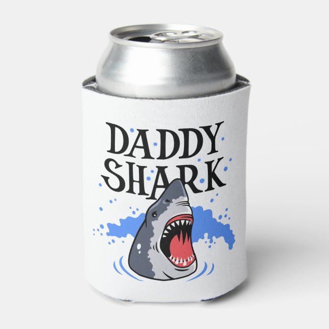 Daddy Shark - Great White Can Cooler (Can Front)
