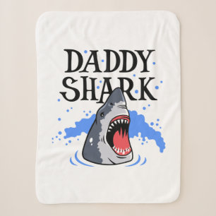 Daddy Shark - Great White Sherpa Blanket