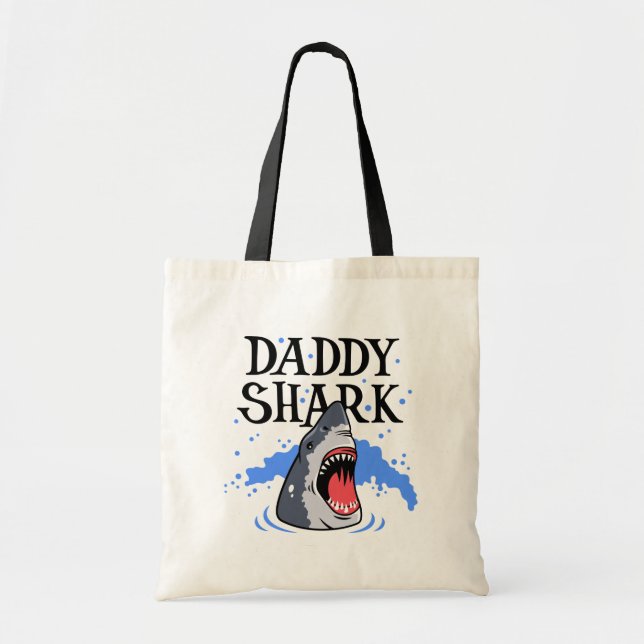 Daddy Shark - Great White Tote Bag (Front)
