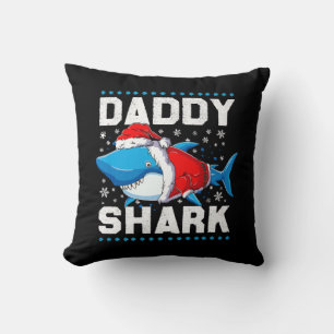 Daddy Shark Santa Fathers Day Cushion