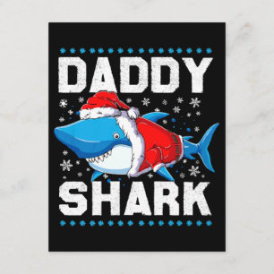 Daddy Shark Santa Fathers Day Enclosure Card