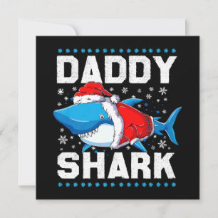 Daddy Shark Santa Fathers Day Invitation