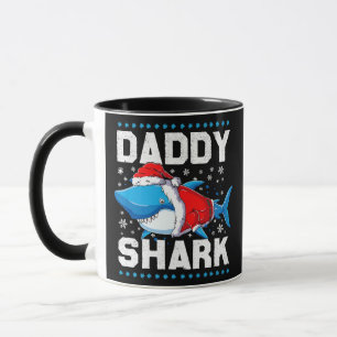 Daddy Shark Santa Fathers Day Mug