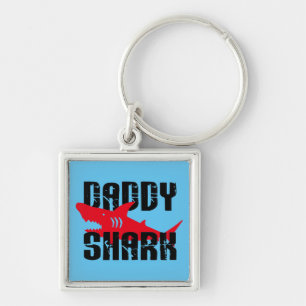 Daddy Shark Worn Graphic Key Ring