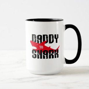 Daddy Shark Worn Graphic Mug